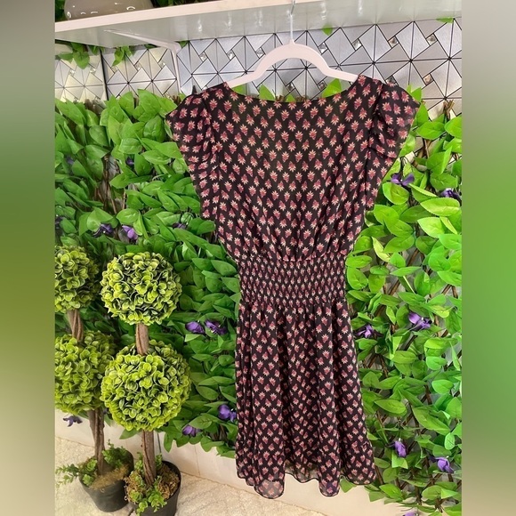 American Rag Women’s Small MIDI Floral Print Stretch Rouched Waist Flowy Dress - Picture 9 of 14